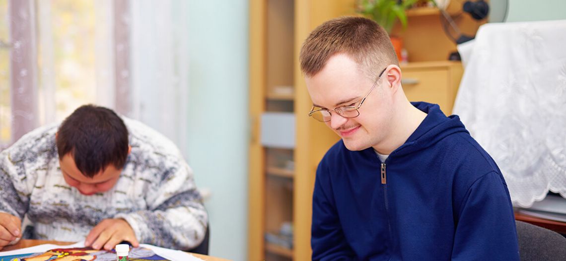 Geistig behinderter Mann